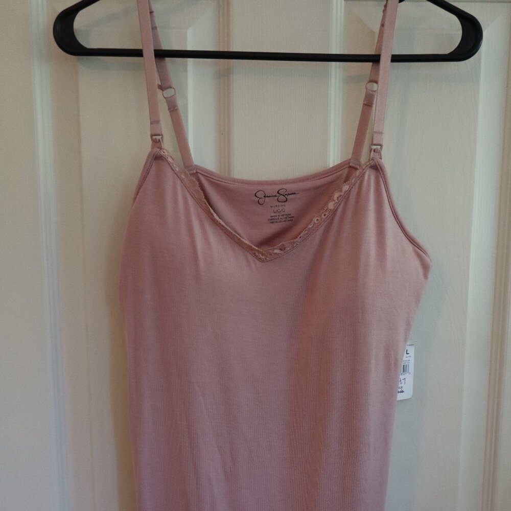 Jessica Simpson Nursing cami top. Sz L light pink/dusty rose